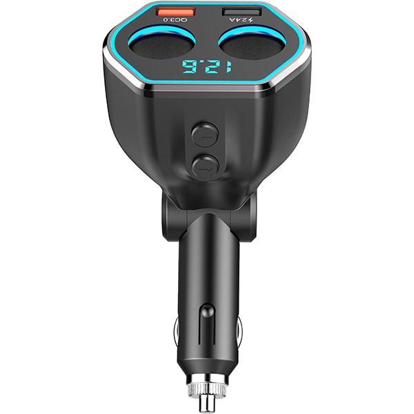 Splitter priza auto MYRIA MY2409, 2 porturi, negru