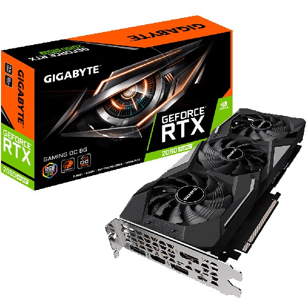 Placa video GIGABYTE NVIDIA GeForce RTX 2060 Super, 8GB GDDR6, 256bit, GV-N206SGAMING OC-8GC