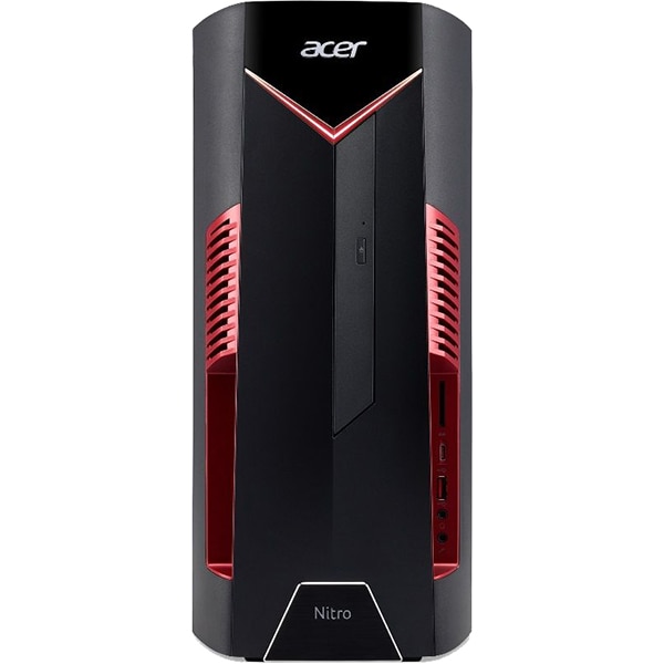 Sistem Desktop Gaming ACER Nitro N50-600, Intel Core i5-9400F pana la 4.1GHz, 16GB, 1TB + SSD 256GB, NVIDIA GeForce GTX 1660Ti 6GB, Endless