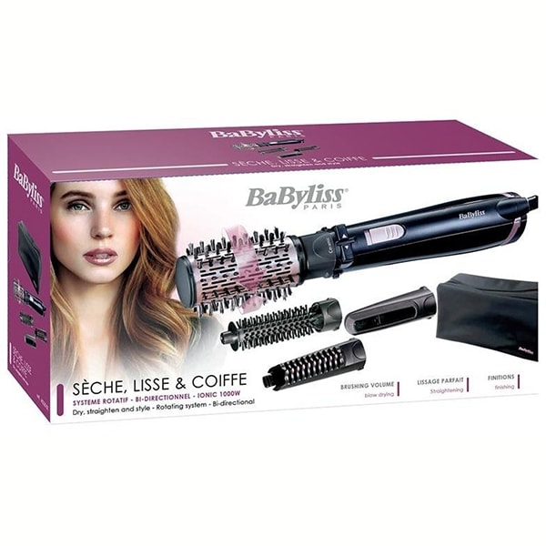 Perie rotativa BABYLISS Beliss AS200E, 1000W, 2 viteze, Invelis Ceramic, negru