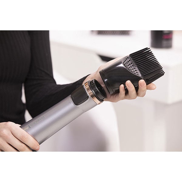 Perie rotativa REMINGTON Keratin Protect AS8810, 1000W, 2 viteze, 2 trepte temperatura, Invelis Ceramic Keratin, gri