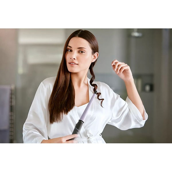 Ondulator PHILIPS StyleCare Glam Shine BHB872/00, 210 grade, invelis aliaj titan, mov