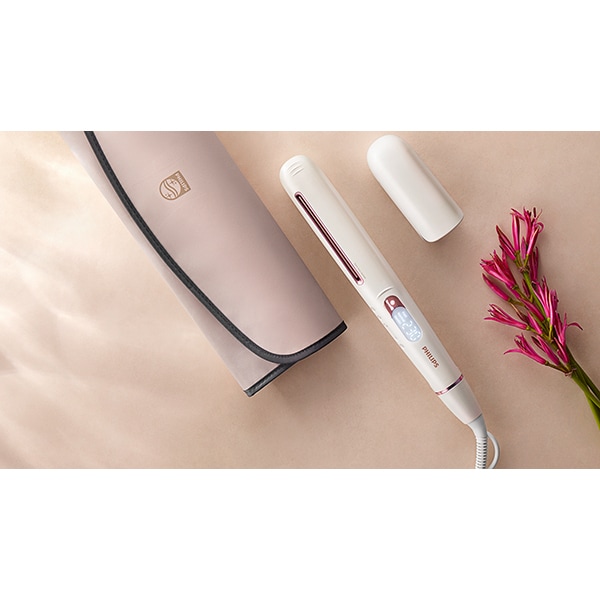 Placa de indreptat parul PHILIPS Prestige BHS830/00, 230 grade, tehnologie SenseIQ, alb