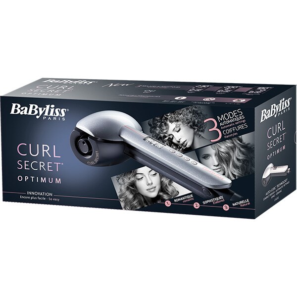 Ondulator automat BABYLISS C1600E, 230 grade, invelis ceramic, argintiu