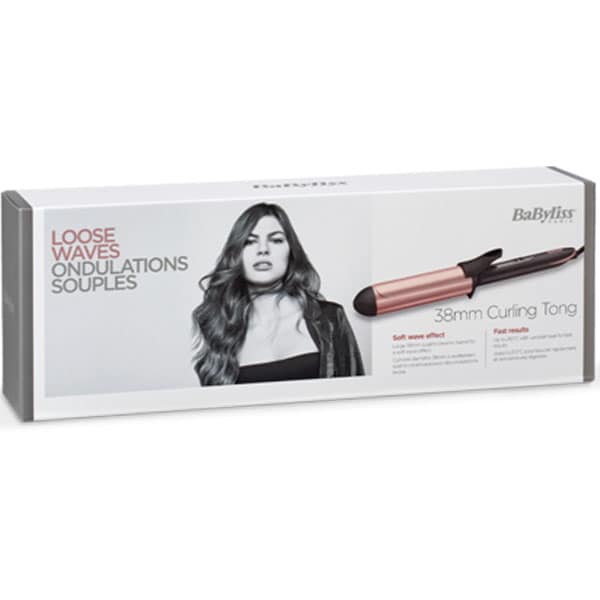 Ondulator BABYLISS Loose Wave C453E, 210 grade, invelis ceramic, roz