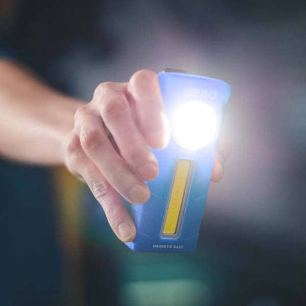 Lampa portabila LED NEBO Tino NEB-6809-G, 300 lumeni, 3xAAA, albastru/rosu