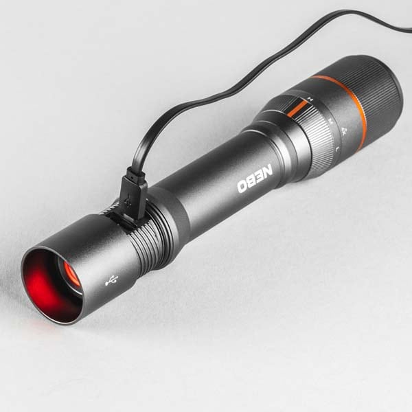 Lanterna LED NEBO Newton 2000 NEB-FLT-0020-G, 2000 lumeni, Acumulator 2000mAh, gri