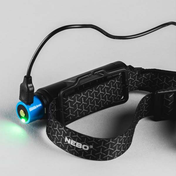 Lanterna LED frontala NEBO Einstein 1000 NEB-HLP-0007-G, 1000 lumeni, Acumulator 2200mAh, negru