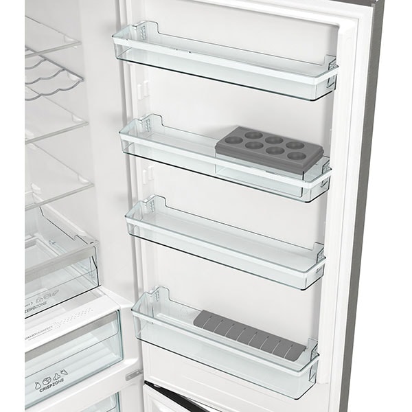 Combina frigorifica GORENJE NRC6204SXL4, No Frost Plus, 361 l, H 200 cm, Clasa C, inox