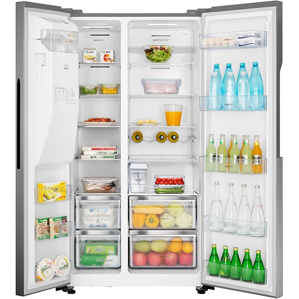 Side by Side GORENJE NRS9181VX, Total NoFrost, 562 l, H 179 cm, Clasa F, inox