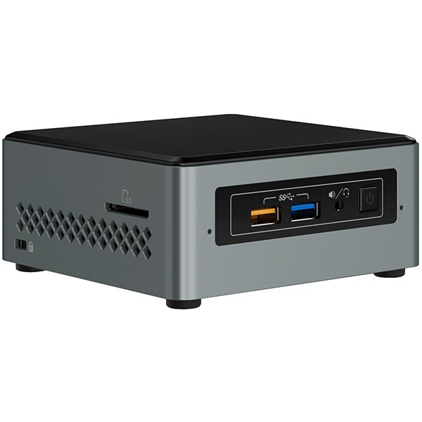 Sistem Desktop PC INTEL NUC6CAYSAJ, Intel Celeron J3455 pana la 2.3 GHz, 2GB, eMMC 32GB, Intel HD Graphics 500, Windows 10 Home