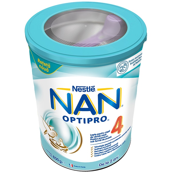 Lapte praf NESTLE NAN Optipro 4 12426540, 2 ani+, 800g