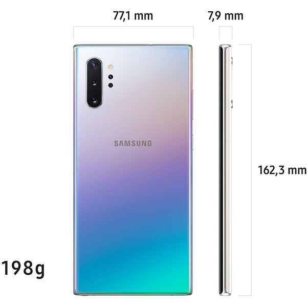 SAMSUNG Galaxy Note 10+, 6.8", 256GB, 12GB RAM, Dual SIM, 4G, Aura Glow