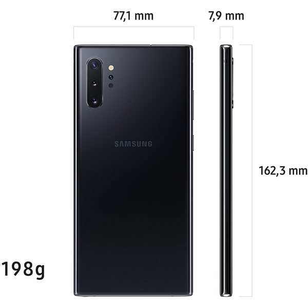 SAMSUNG Galaxy Note 10+, 6.8", 256GB, 12GB RAM, Dual SIM, 4G, Aura Black
