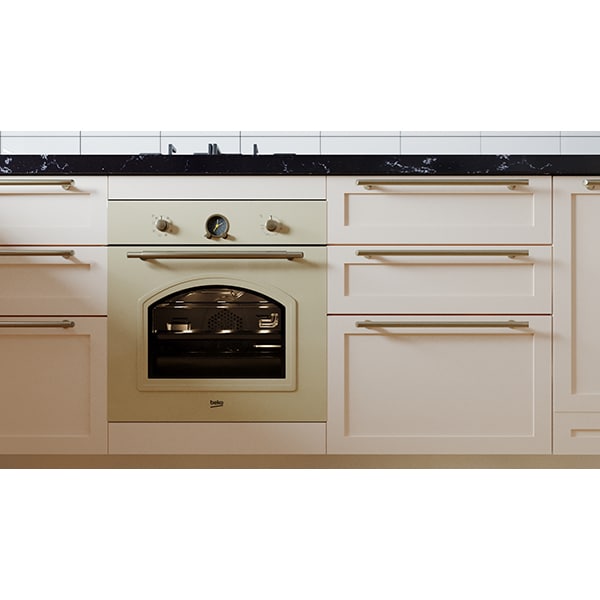 Cuptor incorporabil BEKO OIM27201C, Electric, 71 l, Clasa A, crem