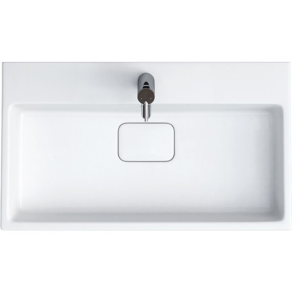 Chiuveta baie CERSANIT Metropolitan 80, montare suspendata, 81 x 46.5 cm, alb