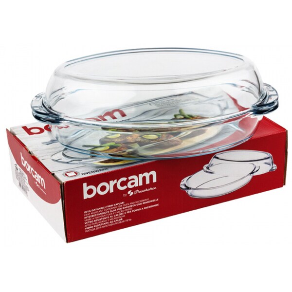 Vas termorezistent PASABAHCE Borcam 1017149, 34x20cm, sticla, transparent