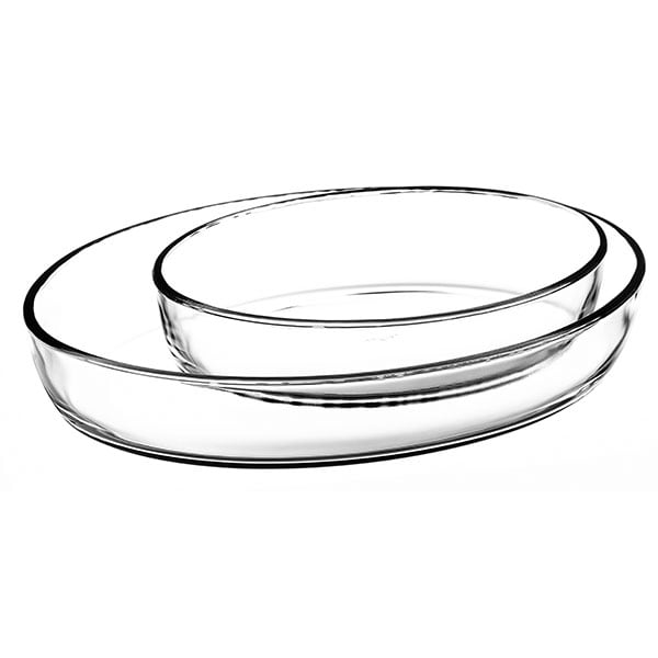 Set vase termorezistente PASABAHCE Borcam 1017169, 2 pise, sticla, 1.65-3.3l, transparent