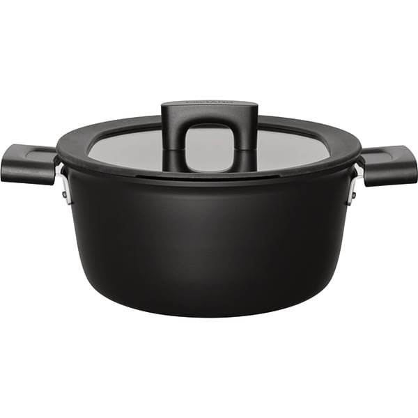 Cratita FISKARS Hard Face 1052227, 3.5l, 22cm, aluminiu, negru