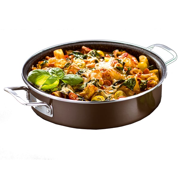 Cratita DELIMANO Round Mould by Horia Varlan, 3.5l, 26cm, otel carbon, maro