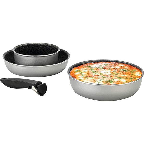 Set vase DELIMANO Green Planet, 16-26cm, aluminiu, argintiu