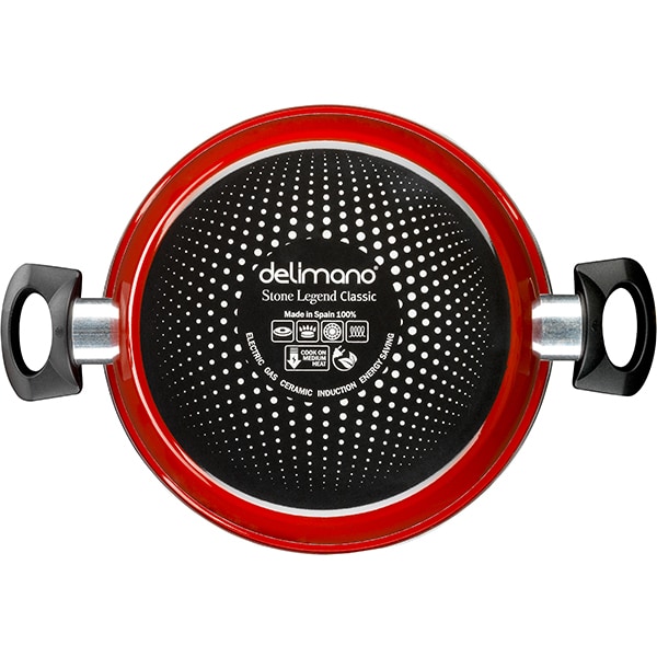 Cratita DELIMANO Stone Legend Classic, 3.3l, 20cm, aluminiu, rosu