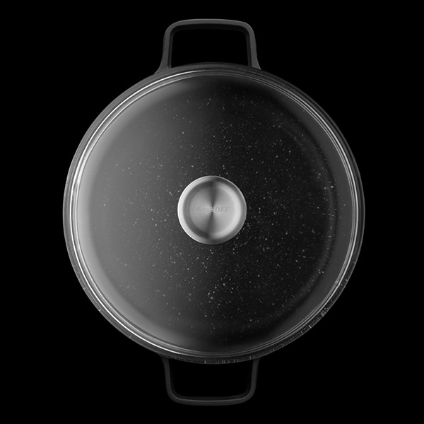 Oala BERGHOFF Gem 2307310, 4.9l, 24cm, aluminiu, negru