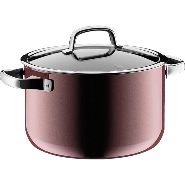 Oala WMF Fusiontec Rose Quartz, 3.7l, 20cm, otel, visiniu