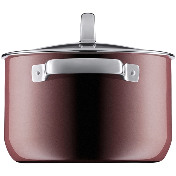 Oala WMF Fusiontec Rose Quartz, 3.7l, 20cm, otel, visiniu