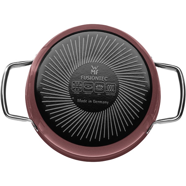 Oala WMF Fusiontec Rose Quartz, 3.7l, 20cm, otel, visiniu