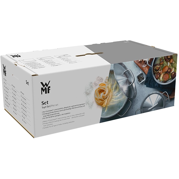 Set de vase WMF Diadem Plus, 3 piese, 16-24cm, otel, argintiu