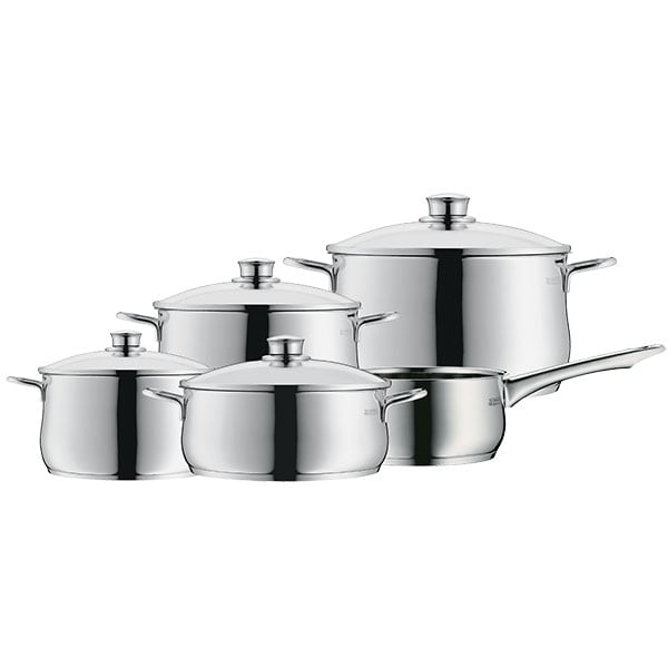 Set vase de gatit WMF Diadem Plus, 3.2-6.5l, 16-24cm, 5 piese, otel