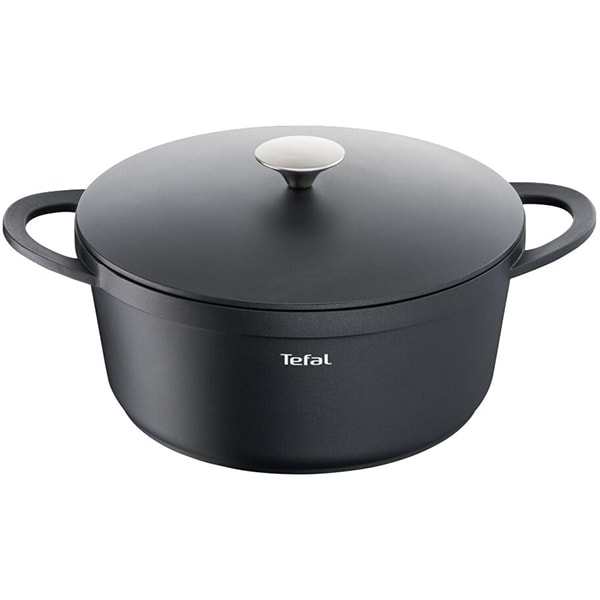 Oala TEFAL Trattoria E2185374, 6.6l, 28cm, aluminiu, negru