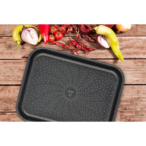 Tava de copt TEFAL Succes J1600502, 19x25cm, aluminiu, negru