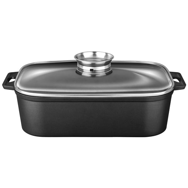 Vas termorezistent SMILE SBR-3, 24.5x34.5x10cm, aluminiu, negru