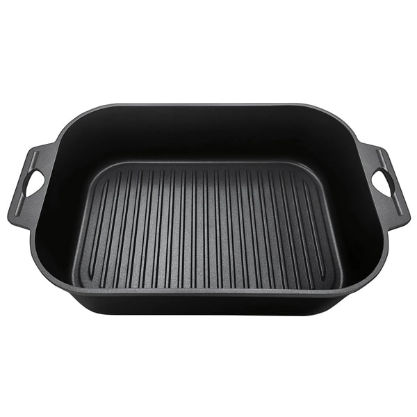 Vas termorezistent SMILE SBR-3, 24.5x34.5x10cm, aluminiu, negru