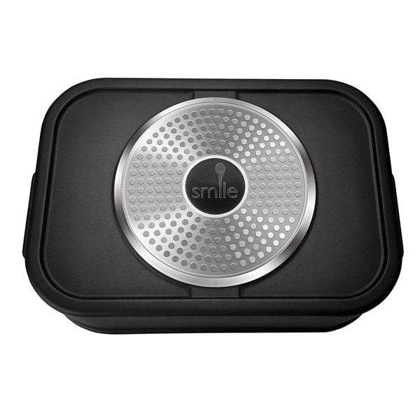 Vas termorezistent SMILE SBR-3, 24.5x34.5x10cm, aluminiu, negru