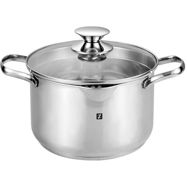 Set de vase ZOKURA Z1055, 8 piese, 1.7-6.1l, 16-24cm, inox, argintiu