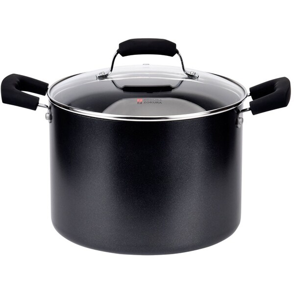 Set vase ZOKURA Primary Z1071, 9 piese, 1-7.4l, 14-28cm, aluminiu, negru