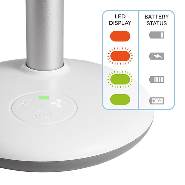 Ventilator portabil ARGO ORFEO, 4 trepte de viteza, Mod eco, 5W, alb, cu acumulator, 