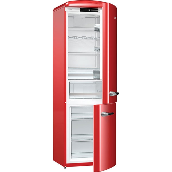 Combina frigorifica GORENJE Retro ORK192RD, 322 l, H 194 cm, Clasa A++, rosu