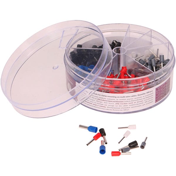 Set pini terminali ORNO OR-AE-13137, 0.50 mm - 2.50 mm, 400 buc, multicolor