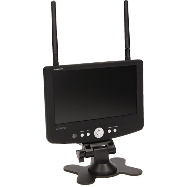 Kit supraveghere video ORNO OR-MT-JE-1801, 2 camere HD 720p, Monitor, 4 canale, gri-negru