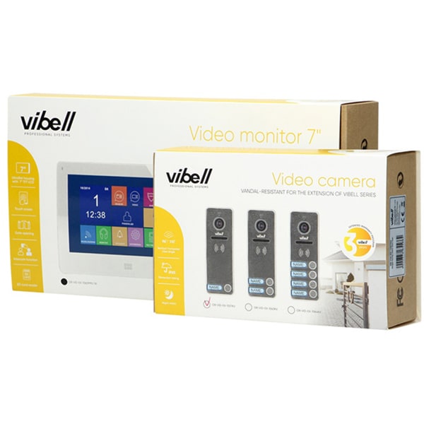 Interfon video cu fir ORNO OR-VID-EX-1060/W,LCD, 7 inch, alb-gri