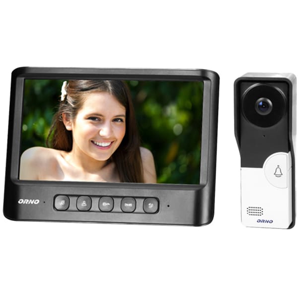 Interfon video cu fir ORNO OR-VID-MC-1059/B, LCD, 7 inch, negru-alb