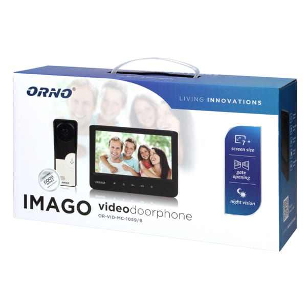 Interfon video cu fir ORNO OR-VID-MC-1059/B, LCD, 7 inch, negru-alb