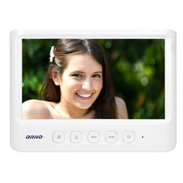 Interfon video cu fir ORNO OR-VID-MC-1059/W, LCD, 7 inch, alb-negru