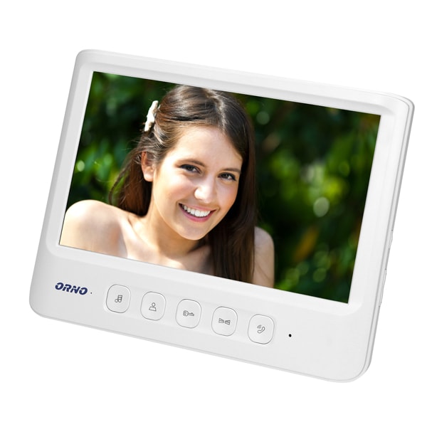 Interfon video cu fir ORNO OR-VID-MC-1059/W, LCD, 7 inch, alb-negru