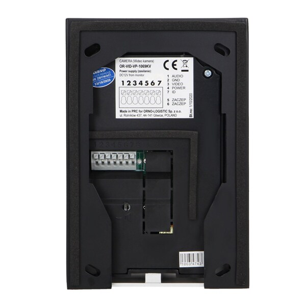 Interfon video cu fir ORNO OR-VID-VP-1069/B, LCD, 7 inch, negru-gri