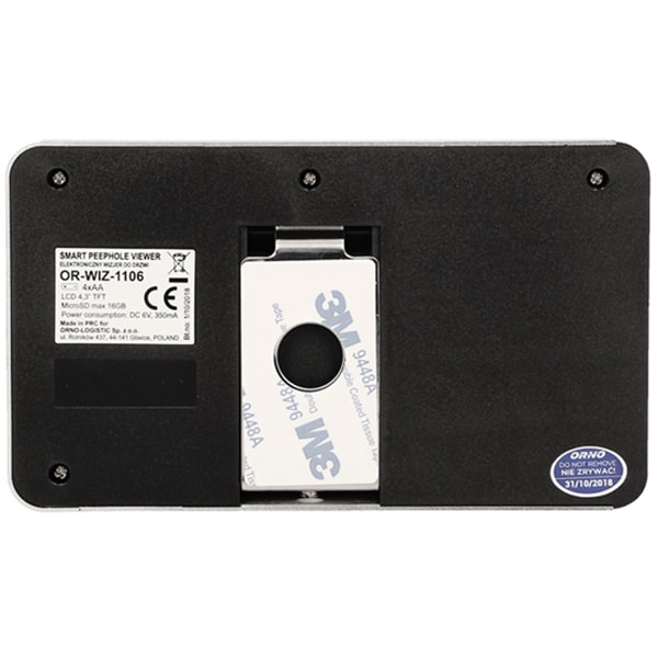 Vizor electronic ORNO OR-WIZ-1106, LCD, 4.3 inch, IR, Night Vision, negru